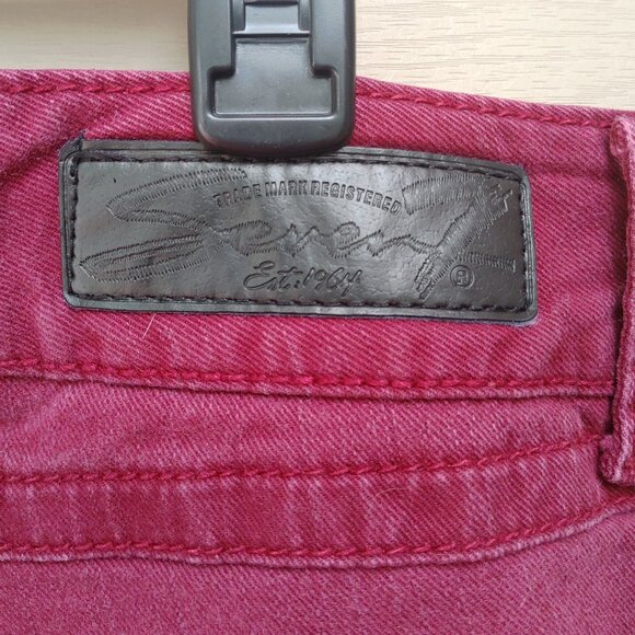 Seven7 Wine Red Skinny Jeans Burgundy Cotton Blend 5-Pocket - Picture 9 of 13